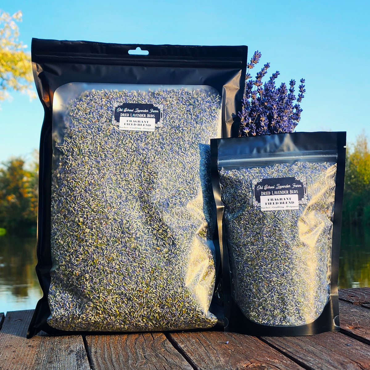 Dried Lavender Bud - Fragrant Field Blend - Aromatherapy Purple Flower Buds 4oz & 1LB Bulk Size