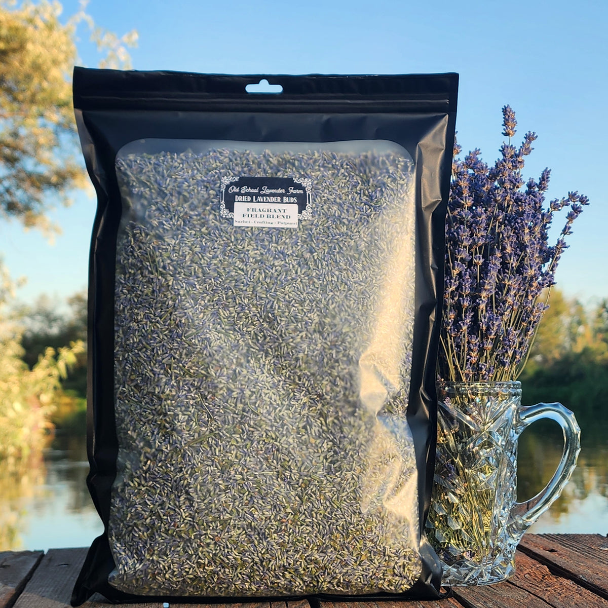 Dried Lavender Bud - Fragrant Field Blend - Aromatherapy Purple Flower Buds 4oz & 1LB Bulk Size
