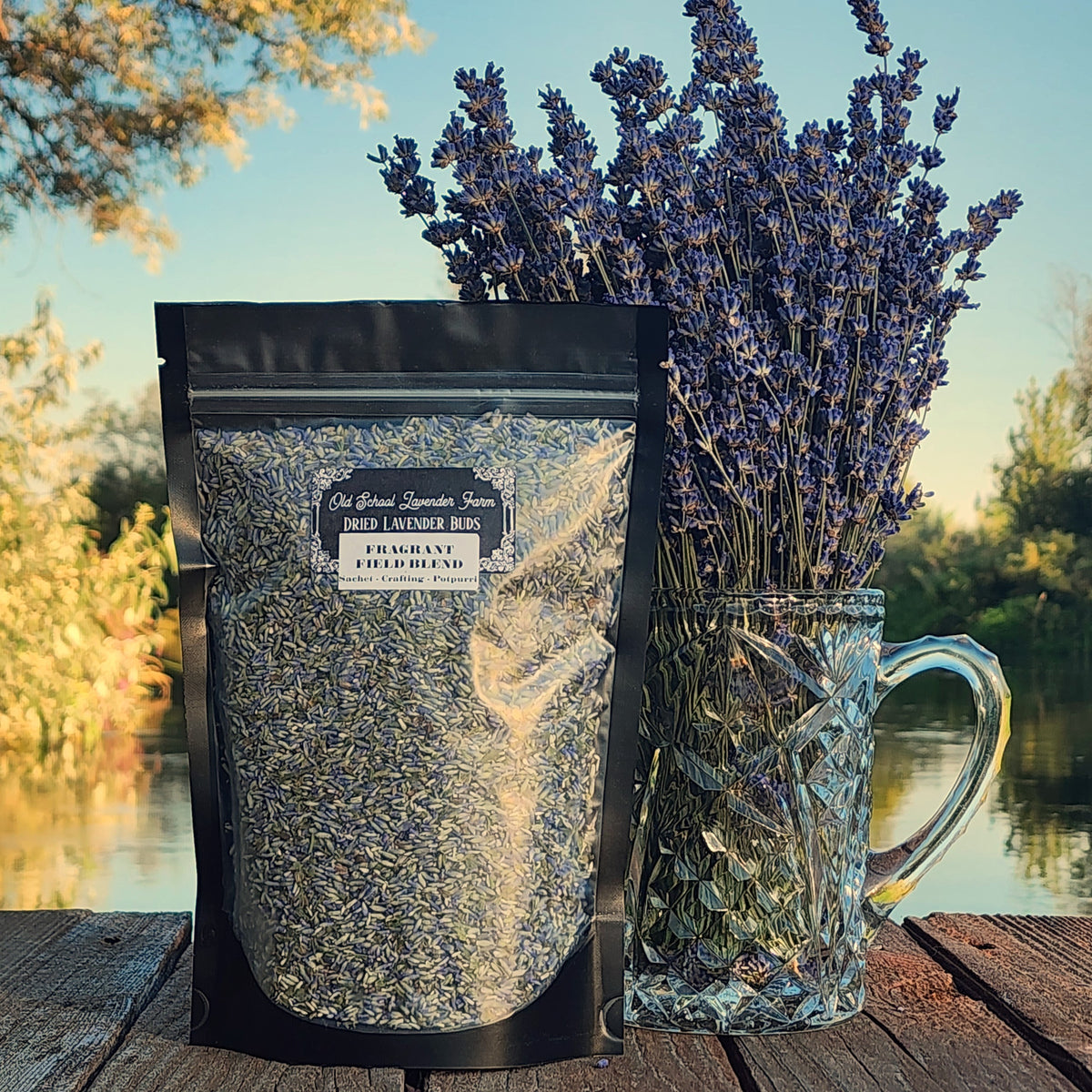 Dried Lavender Bud - Fragrant Field Blend - Aromatherapy Purple Flower Buds 4oz & 1LB Bulk Size