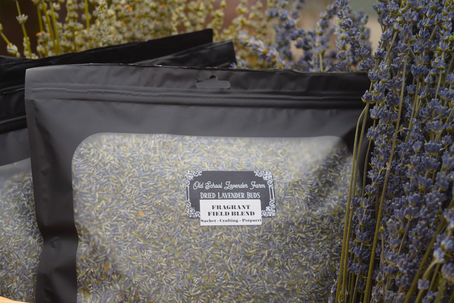 Dried Lavender 1lb Bulk Bag - Fragrant Field Blend - Aromatherapy Purple Flower Buds