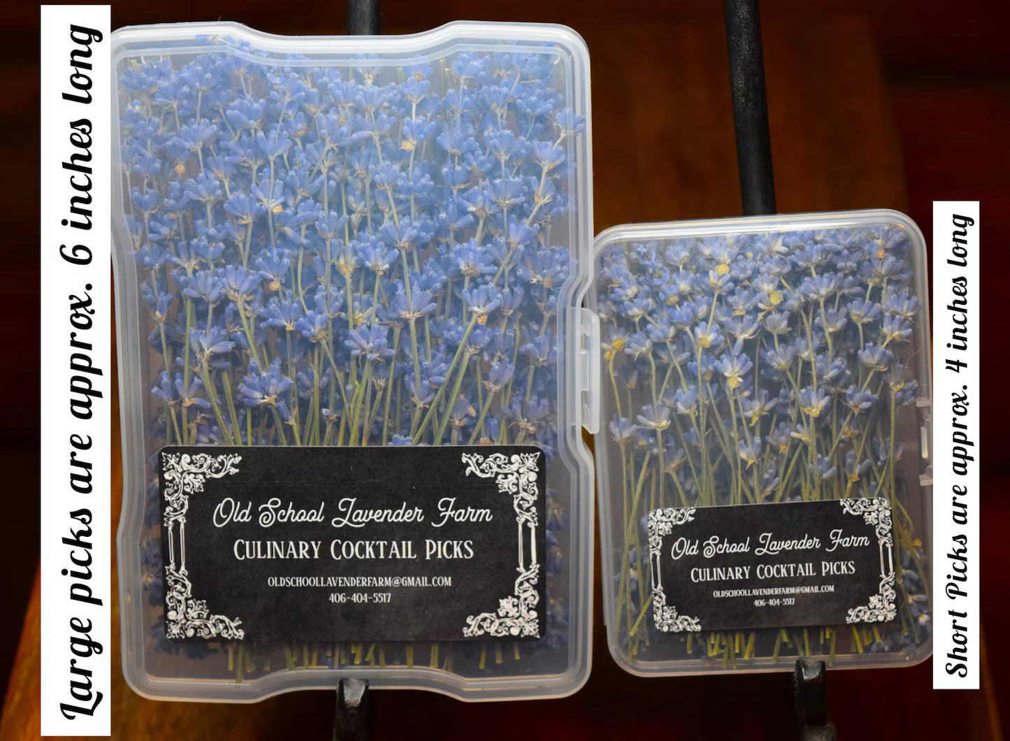 Lavender Culinary Cocktail Picks 50 Count 2 Sizes to Choose From Purple or White Specialty Drinks Garnish Topping